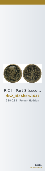 RIC II, Part 3 (second edition) Hadrian 1637 — CANOA