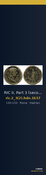 RIC II, Part 3 (second edition) Hadrian 1637 — CANOA