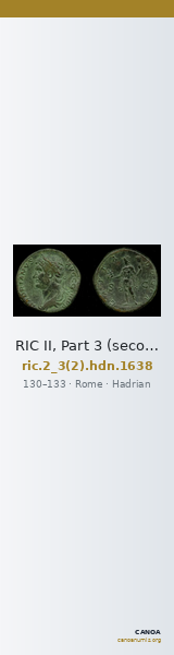 RIC II, Part 3 (second edition) Hadrian 1638 — CANOA
