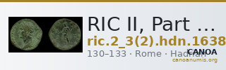 RIC II, Part 3 (second edition) Hadrian 1638 — CANOA