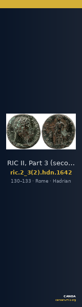 RIC II, Part 3 (second edition) Hadrian 1642 — CANOA