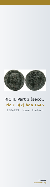 RIC II, Part 3 (second edition) Hadrian 1645 — CANOA