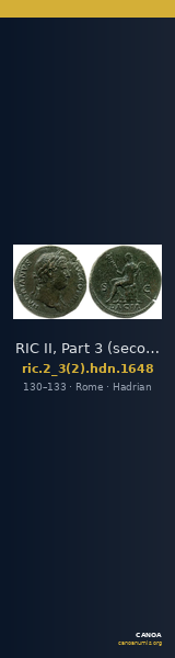 RIC II, Part 3 (second edition) Hadrian 1648 — CANOA