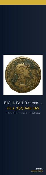 RIC II, Part 3 (second edition) Hadrian 165 — CANOA