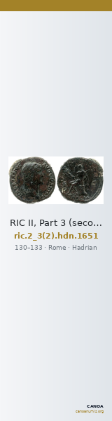 RIC II, Part 3 (second edition) Hadrian 1651 — CANOA