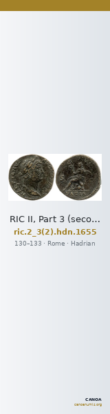 RIC II, Part 3 (second edition) Hadrian 1655 — CANOA