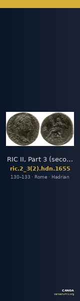 RIC II, Part 3 (second edition) Hadrian 1655 — CANOA