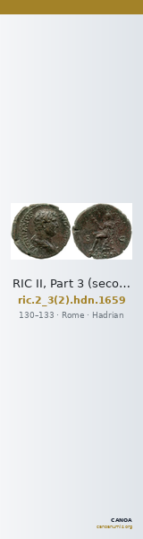 RIC II, Part 3 (second edition) Hadrian 1659 — CANOA