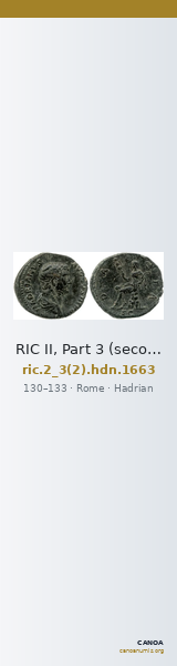 RIC II, Part 3 (second edition) Hadrian 1663 — CANOA