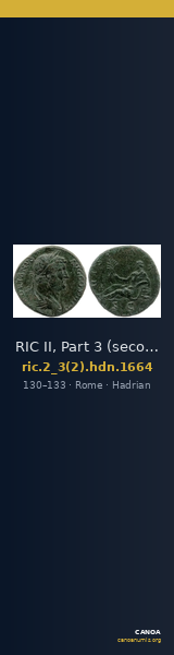 RIC II, Part 3 (second edition) Hadrian 1664 — CANOA
