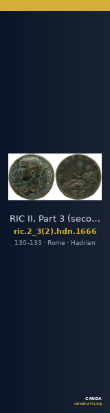 RIC II, Part 3 (second edition) Hadrian 1666 — CANOA