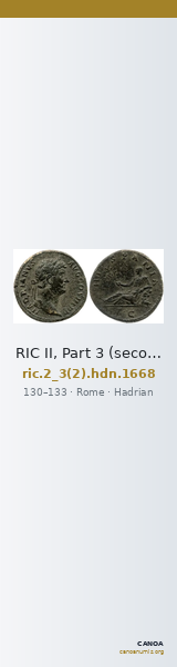 RIC II, Part 3 (second edition) Hadrian 1668 — CANOA