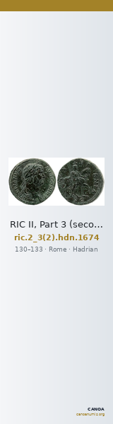RIC II, Part 3 (second edition) Hadrian 1674 — CANOA