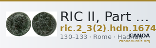 RIC II, Part 3 (second edition) Hadrian 1674 — CANOA