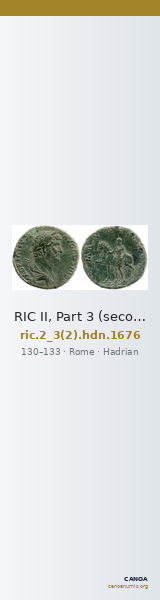 RIC II, Part 3 (second edition) Hadrian 1676 — CANOA