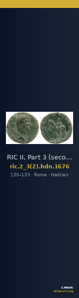 RIC II, Part 3 (second edition) Hadrian 1676 — CANOA