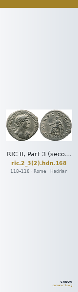 RIC II, Part 3 (second edition) Hadrian 168 — CANOA