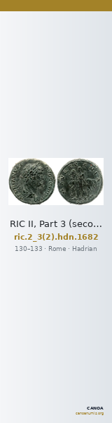 RIC II, Part 3 (second edition) Hadrian 1682 — CANOA