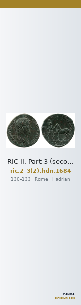 RIC II, Part 3 (second edition) Hadrian 1684 — CANOA