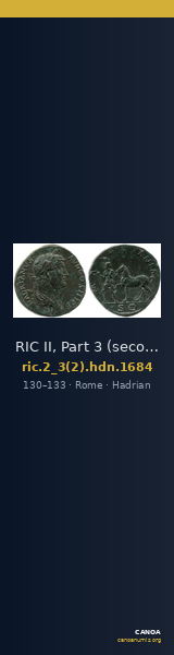 RIC II, Part 3 (second edition) Hadrian 1684 — CANOA