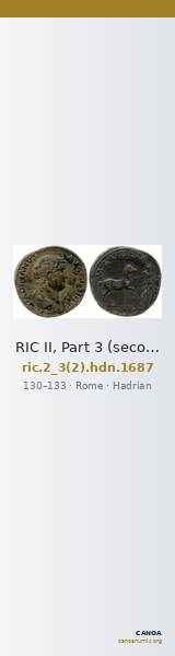 RIC II, Part 3 (second edition) Hadrian 1687 — CANOA