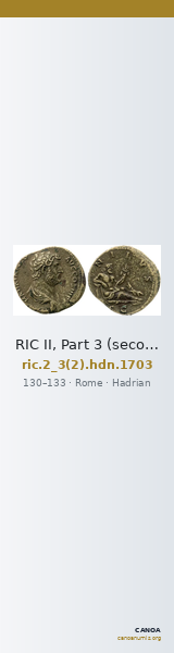 RIC II, Part 3 (second edition) Hadrian 1703 — CANOA