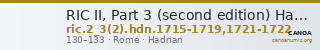 RIC II, Part 3 (second edition) Hadrian 1715-1719,1721-1722 — CANOA