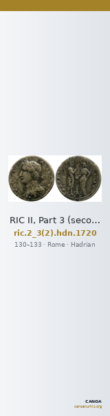 RIC II, Part 3 (second edition) Hadrian 1720 — CANOA