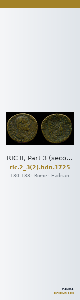 RIC II, Part 3 (second edition) Hadrian 1725 — CANOA