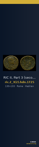 RIC II, Part 3 (second edition) Hadrian 1725 — CANOA