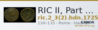 RIC II, Part 3 (second edition) Hadrian 1725 — CANOA