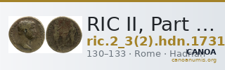 RIC II, Part 3 (second edition) Hadrian 1731 — CANOA