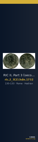RIC II, Part 3 (second edition) Hadrian 1732 — CANOA