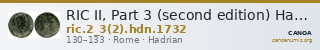 RIC II, Part 3 (second edition) Hadrian 1732 — CANOA