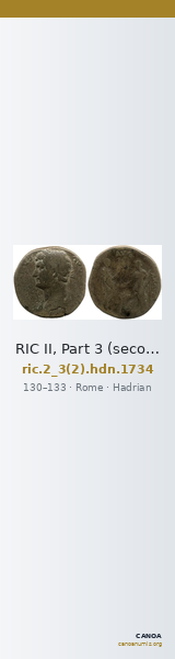 RIC II, Part 3 (second edition) Hadrian 1734 — CANOA