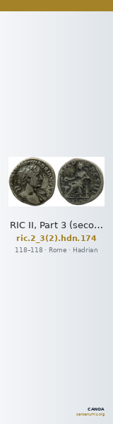 RIC II, Part 3 (second edition) Hadrian 174 — CANOA