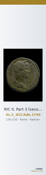 RIC II, Part 3 (second edition) Hadrian 1740 — CANOA