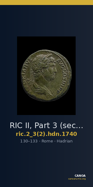 RIC II, Part 3 (second edition) Hadrian 1740 — CANOA