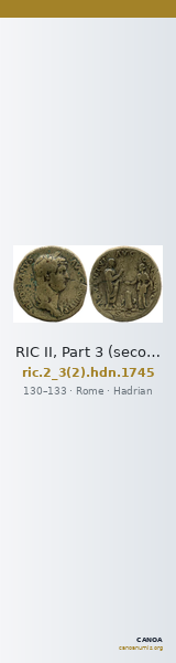 RIC II, Part 3 (second edition) Hadrian 1745 — CANOA