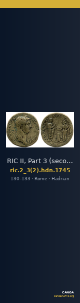 RIC II, Part 3 (second edition) Hadrian 1745 — CANOA