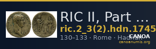 RIC II, Part 3 (second edition) Hadrian 1745 — CANOA