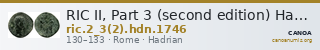 RIC II, Part 3 (second edition) Hadrian 1746 — CANOA