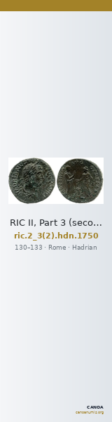 RIC II, Part 3 (second edition) Hadrian 1750 — CANOA