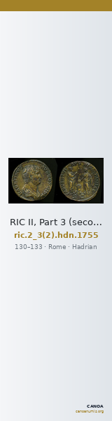 RIC II, Part 3 (second edition) Hadrian 1755 — CANOA