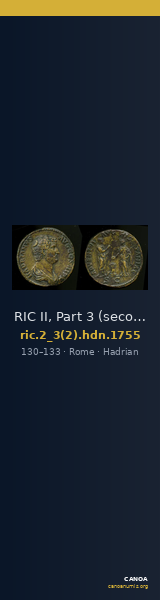 RIC II, Part 3 (second edition) Hadrian 1755 — CANOA