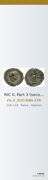 RIC II, Part 3 (second edition) Hadrian 176 — CANOA