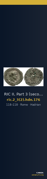 RIC II, Part 3 (second edition) Hadrian 176 — CANOA
