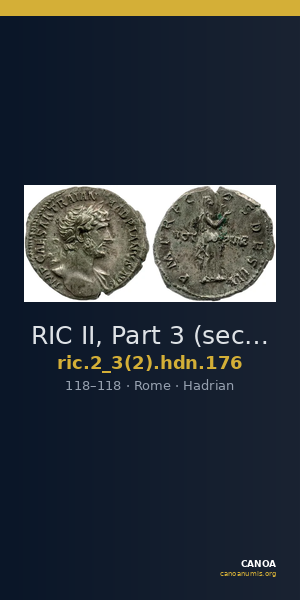RIC II, Part 3 (second edition) Hadrian 176 — CANOA