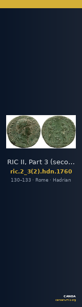 RIC II, Part 3 (second edition) Hadrian 1760 — CANOA