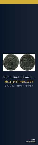 RIC II, Part 3 (second edition) Hadrian 1777 — CANOA